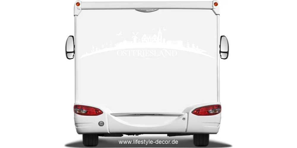 Autoaufkleber Skyline Ostfriesland
