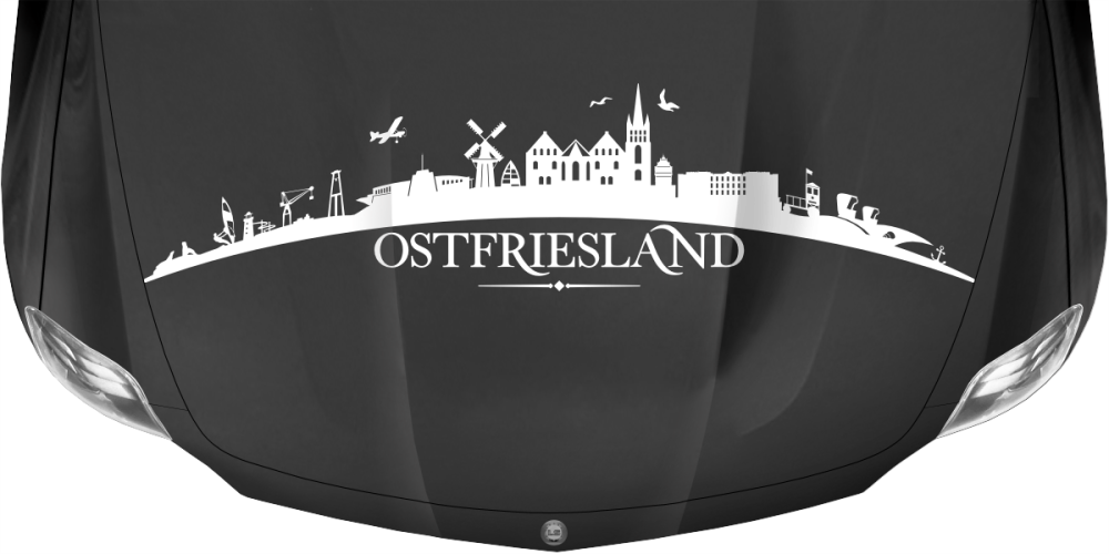 Autoaufkleber Skyline Ostfriesland
