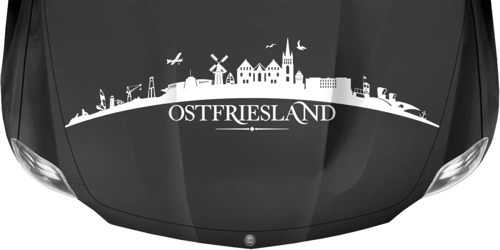 Autoaufkleber Skyline Ostfriesland