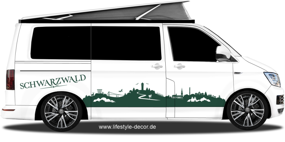 Autoaufkleber Skyline Schwarzwald