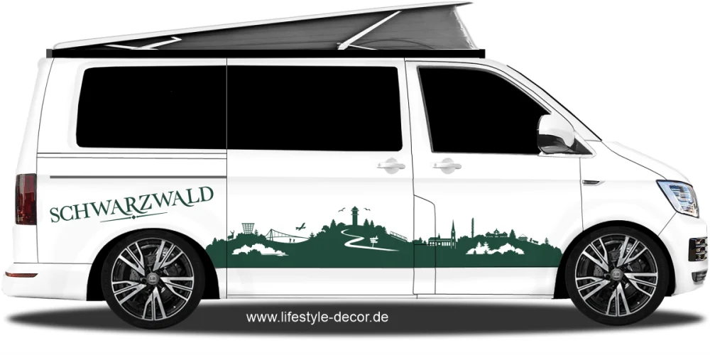 Autoaufkleber Skyline Schwarzwald
