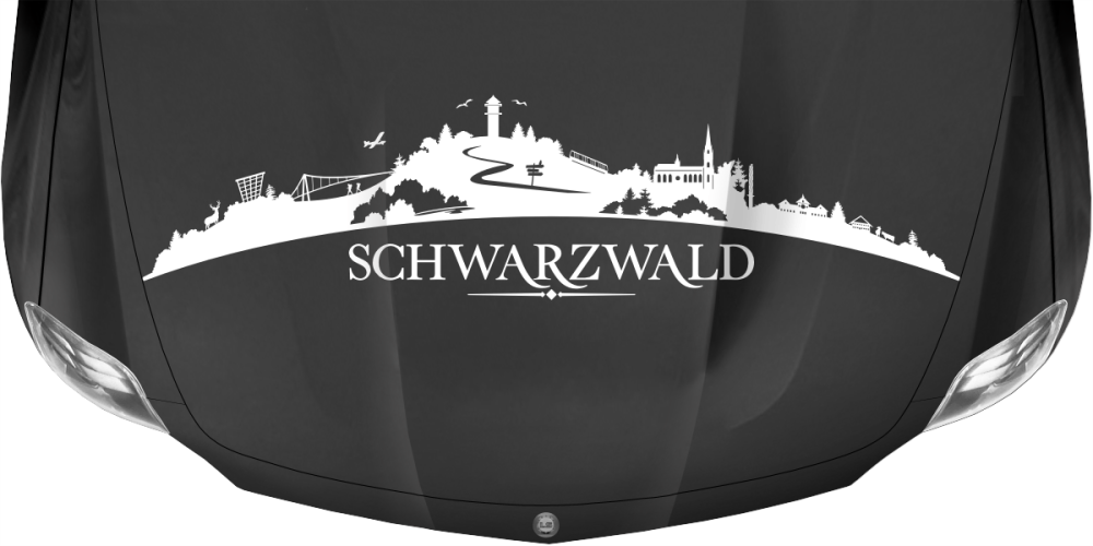 Autoaufkleber Skyline Schwarzwald