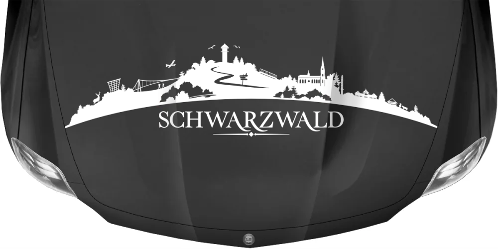 Autoaufkleber Skyline Schwarzwald