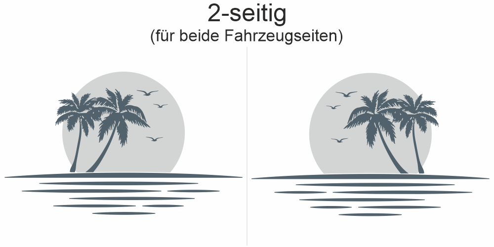 Autoaufkleber Sonnenuntergang am Meer