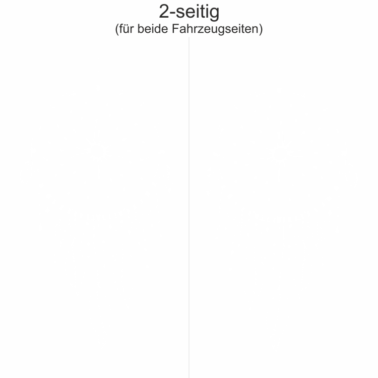 Autofolie mit Traumfängermotiv - Ansicht zweiseitig für beide Fahrzeugseiten und Farbauswahl