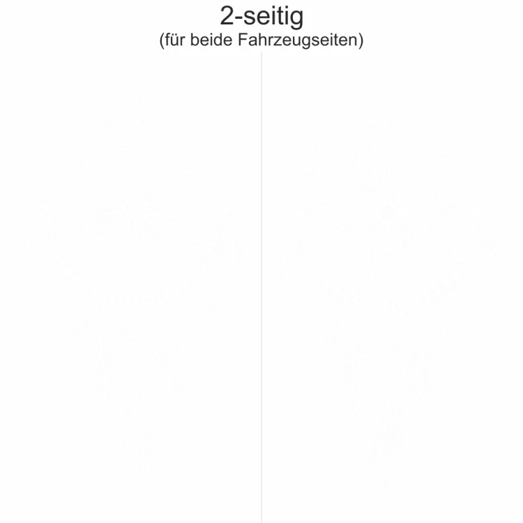 Autofolie mit Traumfängermotiv - Ansicht zweiseitig für beide Fahrzeugseiten und Farbauswahl