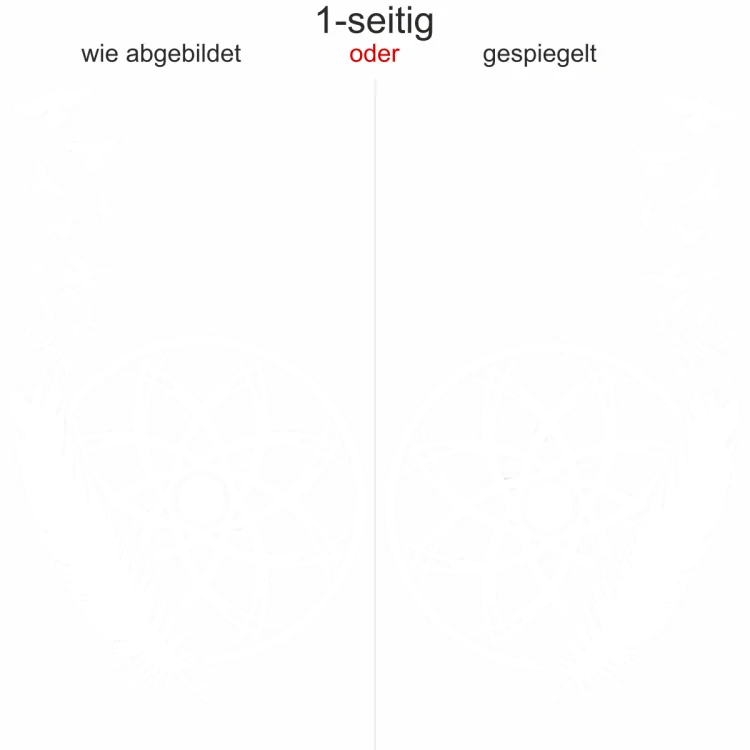 Autodekor mit Traumfänger und Feder - Ansicht Ausrichtung und Farbauswahl