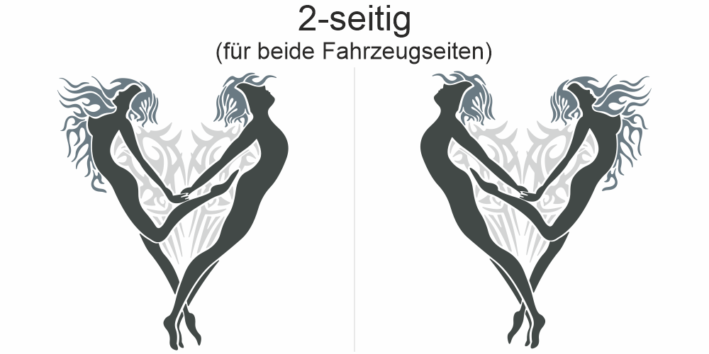 Buntes Autotattoo Verliebt
