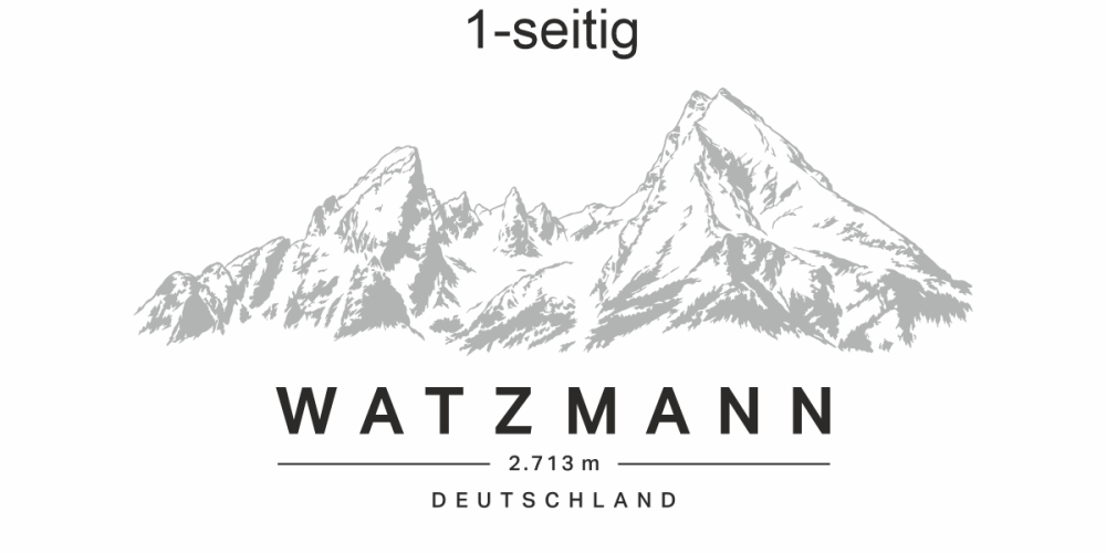 Autoaufkleber Watzmann - Ansicht einseitig