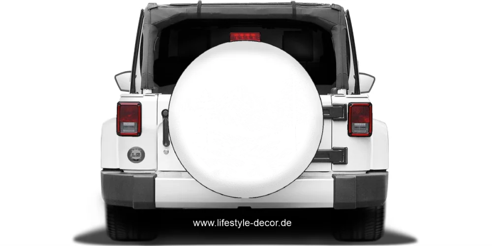Autoaufkleber Wildbach in den Alpen auf Ersatzradabdeckung - Ansicht Farbauswahl