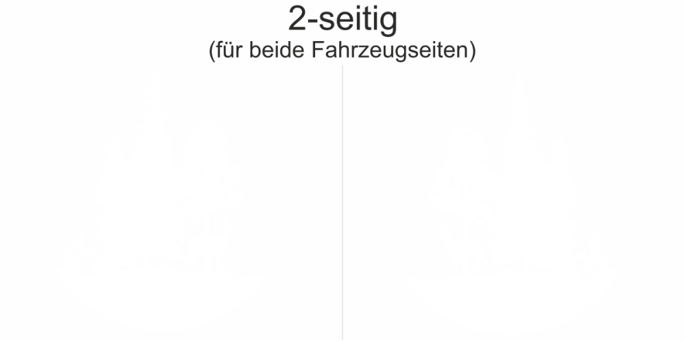 Wohnwagendekor Hirsch im Wald
