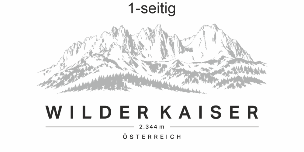Autoaufkleber Wilder Kaiser - Ansicht einseitig