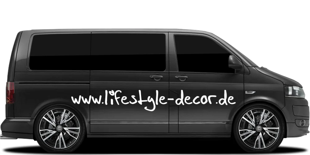 Autoaufkleber Wunschtext 12 | Set für beide Fahrzeugseiten