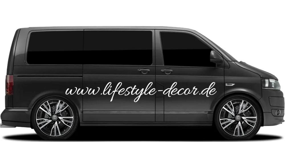 Autoaufkleber Wunschtext 4 | Set für beide Fahrzeugseiten