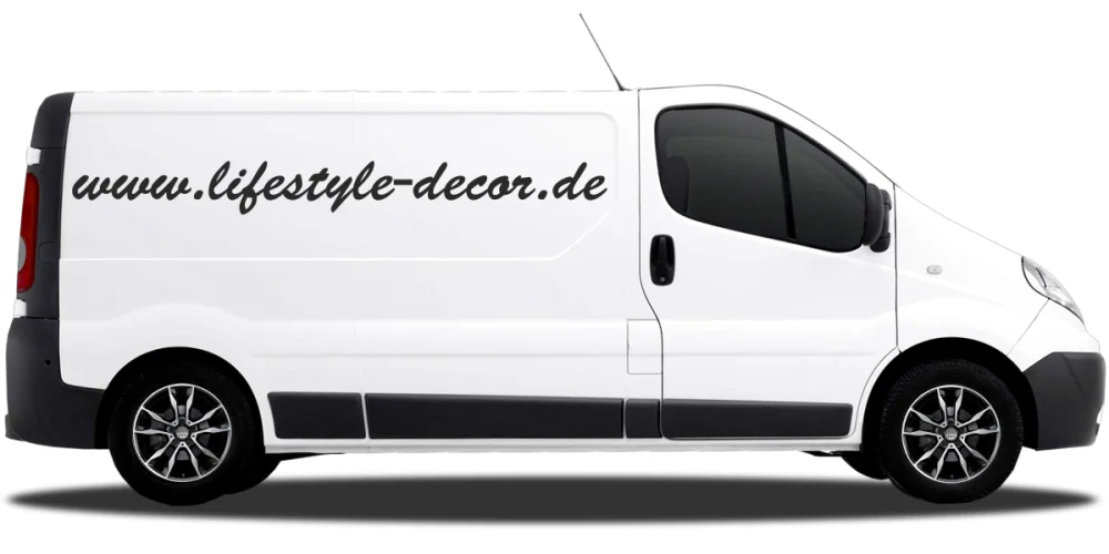 Autoaufkleber Wunschtext 9 | Set für beide Fahrzeugseiten