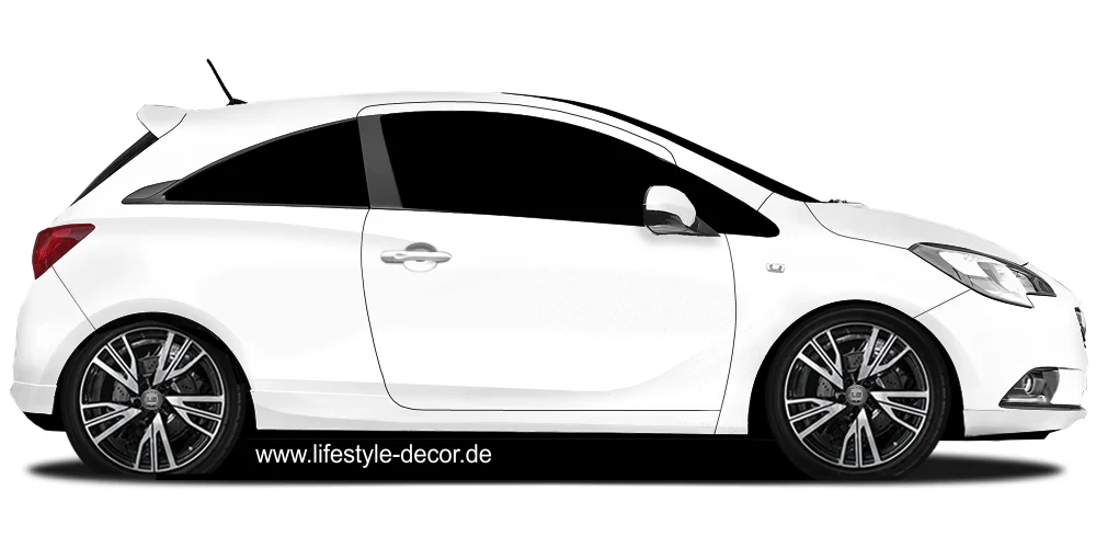 Autodekor mit Traumfänger und Feder auf hellem PKW - Ansicht Farbauswahl