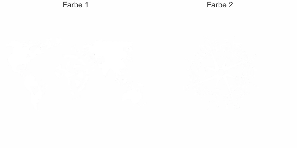 Autosticker Windrose mit Weltkarte - Ansicht Farbauswahl