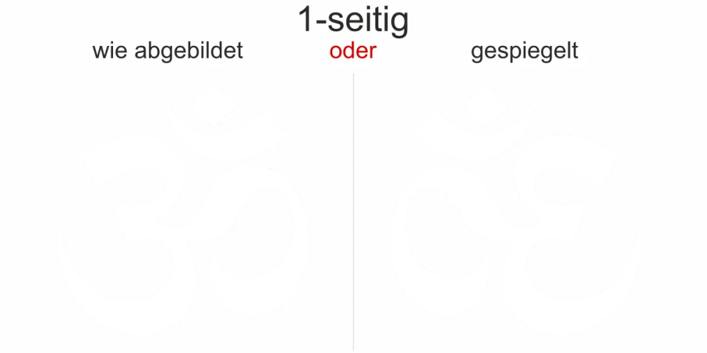 Autotattoo Om - Ansicht Ausrichtung und Farbauswahl