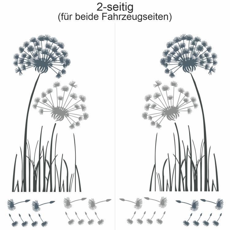 Autoaufkleber Bunte Pusteblume