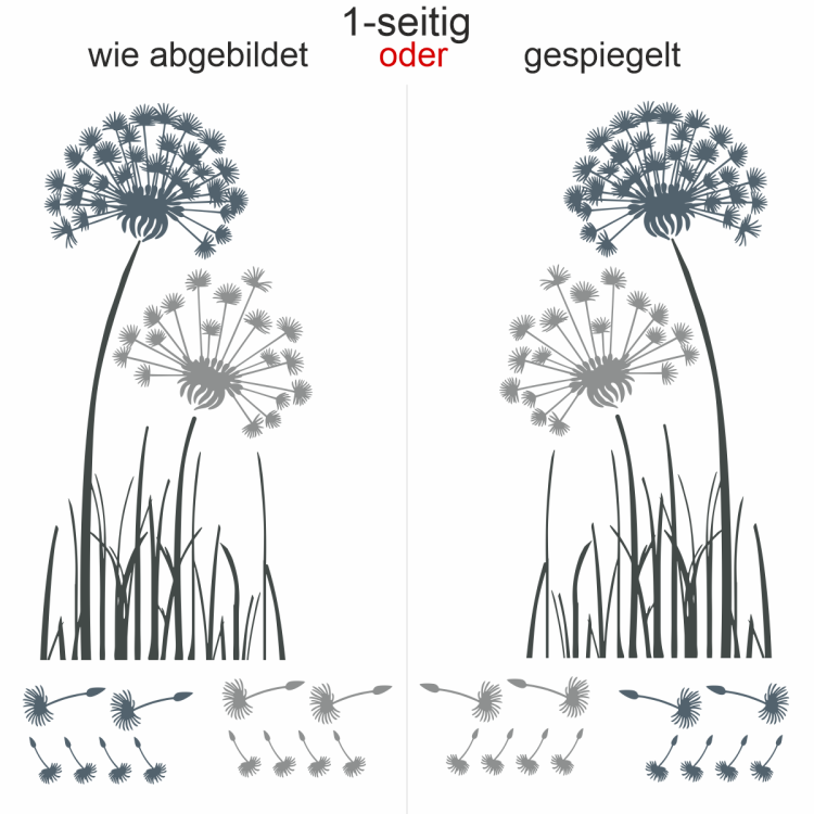 Autoaufkleber Bunte Pusteblume