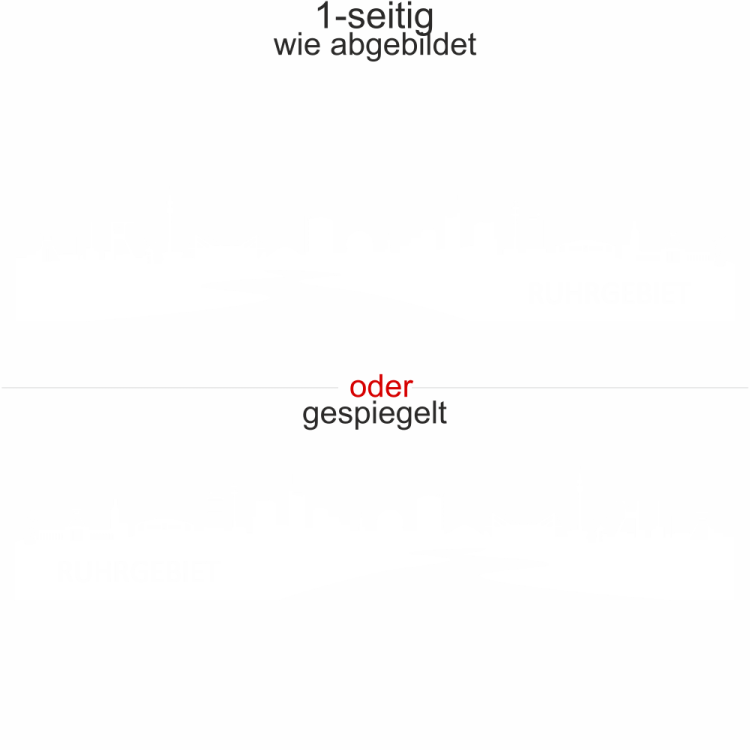 Autoaufkleber Skyline Ruhrgebiet - Ansicht Farbauswahl