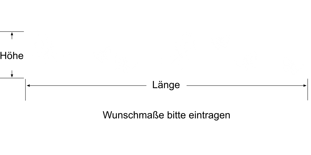 Bordüre mit Schmetterlingen
