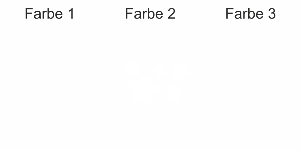 Bunter Aufkleber Blumenranke - Ansicht Farbauswahl Bunter Aufkleber Blumenranke - Ansicht Farbauswahl