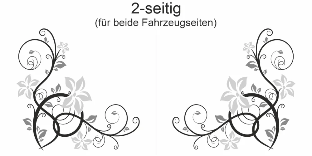 Bunter Auto Aufkleber Stilvolles Ornament - Ansicht zweiseitig für beide Fahrzeugseiten Bunter Auto Aufkleber Stilvolles Ornament - Ansicht zweiseitig für beide Fahrzeugseiten