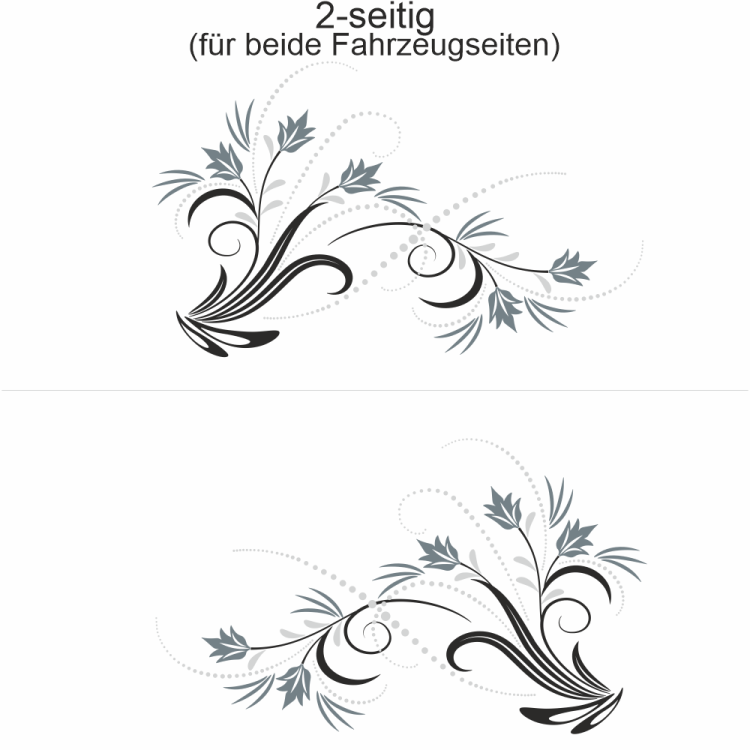 Bunter Autoaufkleber Blumenornament