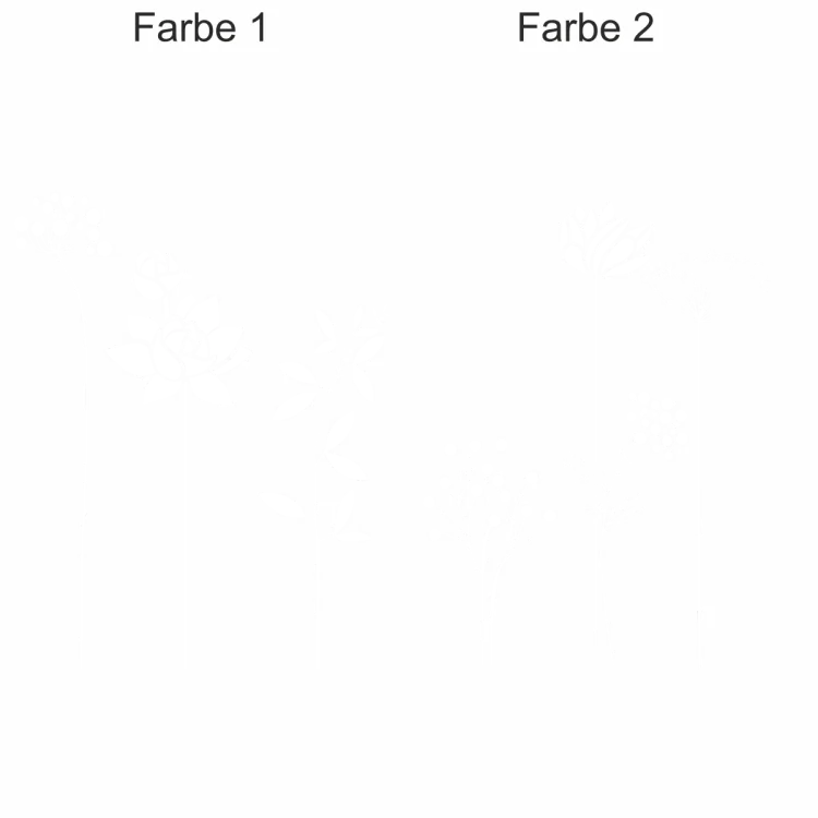 Buntes Wandtattoo mit Blumenwiese - Ansicht Farbauswahl Buntes Wandtattoo mit Blumenwiese - Ansicht Farbauswahl