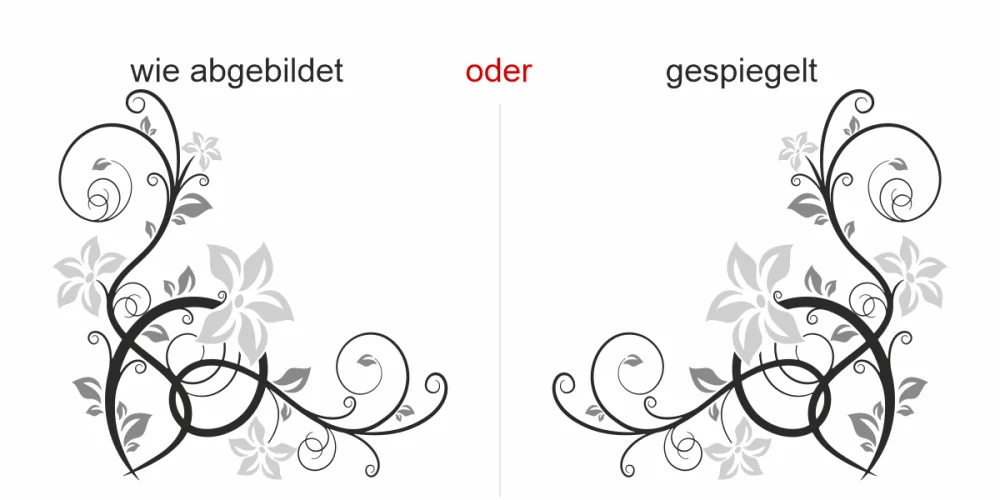 Bunter Wandsticker Stilvolles Ornament - Ansicht Ausrichtung Bunter Wandsticker Stilvolles Ornament - Ansicht Ausrichtung
