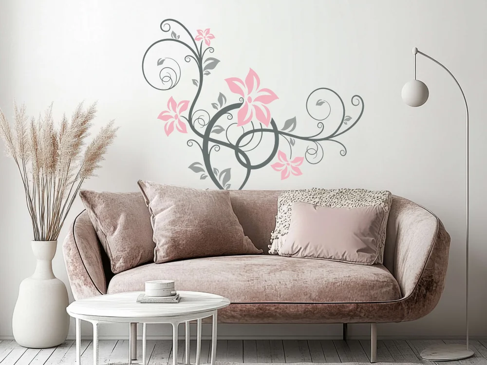 Bunter Wandsticker Stilvolles Ornament