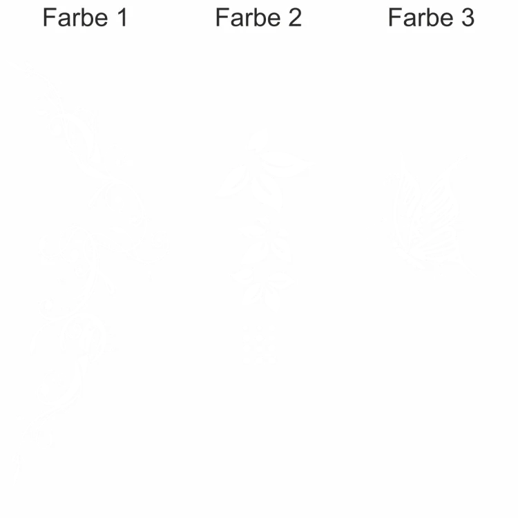 Bunter Autoaufkleber Traumornament Schmetterling - Ansicht Farbauswahl