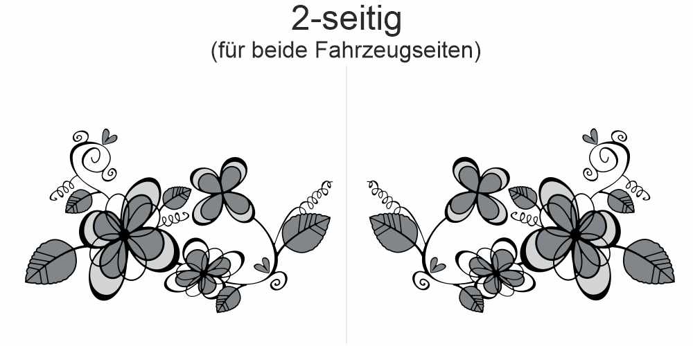 Buntes Autotattoo Flower Ornament