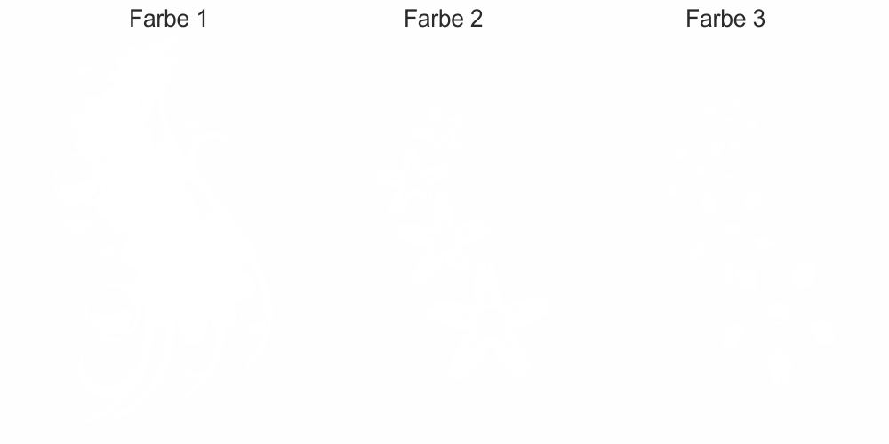 Buntes Möbeltattoo Blütenzauber mit Perlen