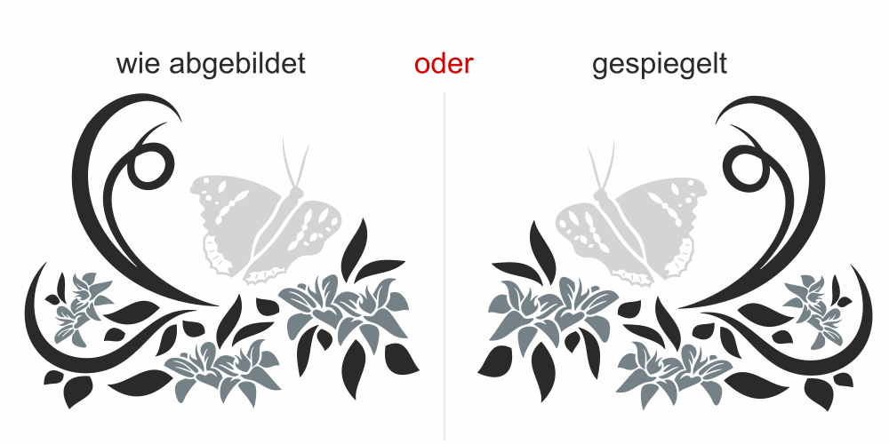 Buntes Möbeltattoo Traumfalter