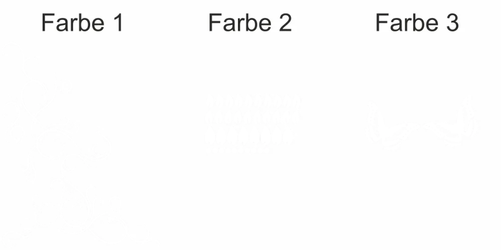 buntes Wandtattoo mit Blätterornament und Schmetterlingen - Ansicht Farbauswahl buntes Wandtattoo mit Blätterornament und Schmetterlingen - Ansicht Farbauswahl