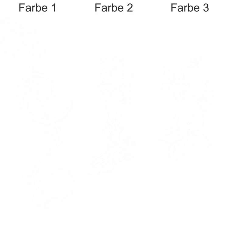Wandtattoo mit buntem Styling Falter Ornament - Ansicht Farbauswahl Wandtattoo mit buntem Styling Falter Ornament - Ansicht Farbauswahl