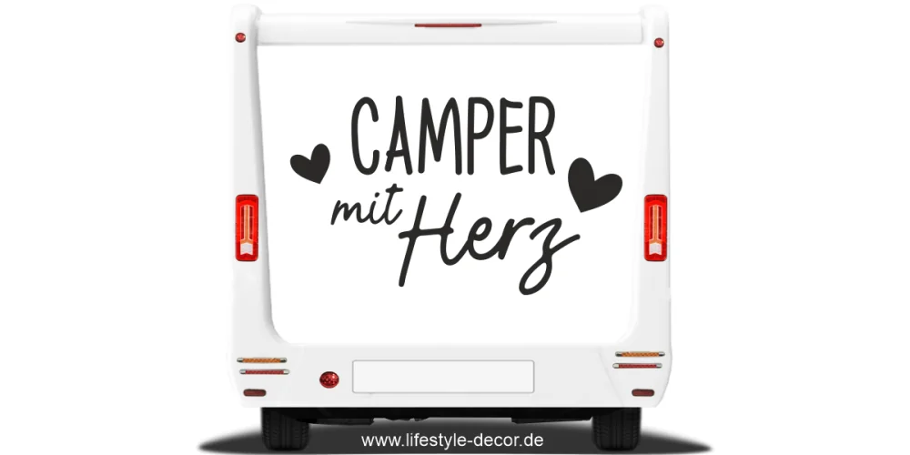 Camper mit Herz Aufkleber Camper mit Herz Aufkleber
