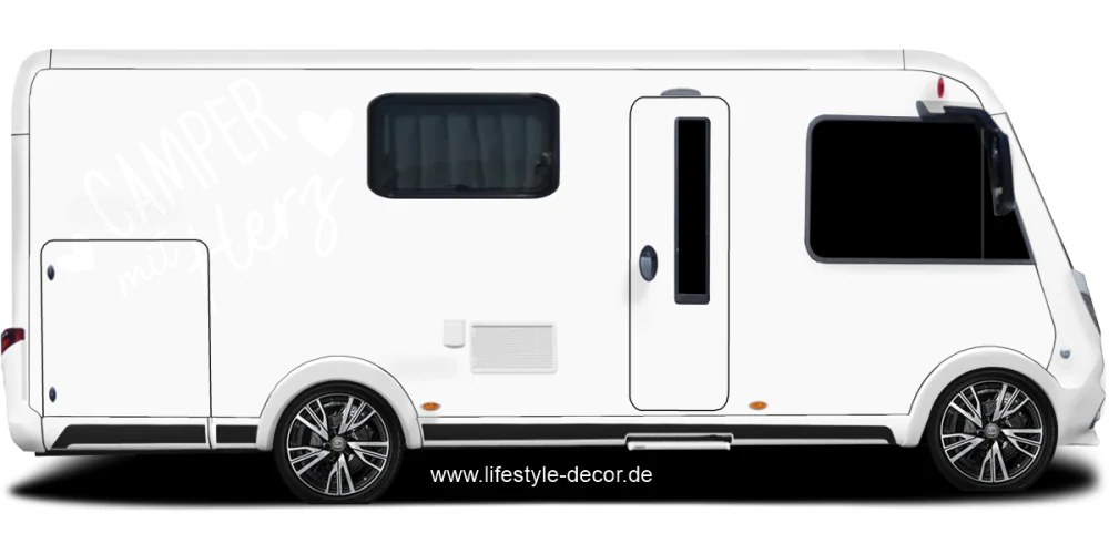 Camper mit Herz Aufkleber Camper mit Herz Aufkleber
