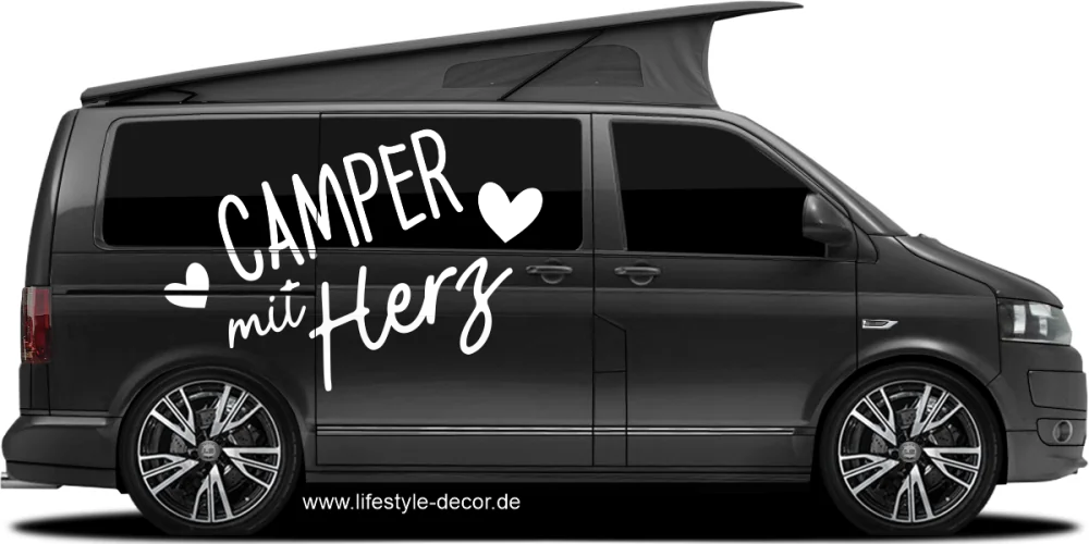 Camper mit Herz Aufkleber Camper mit Herz Aufkleber