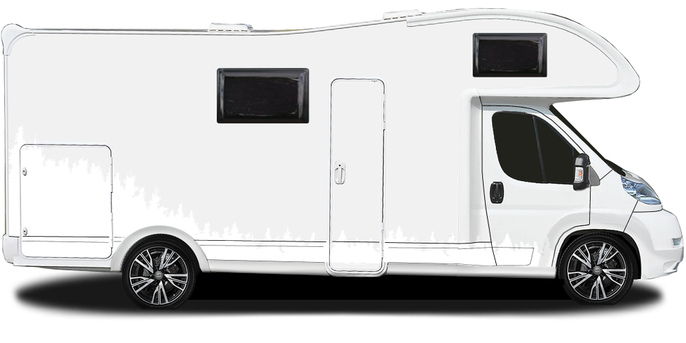 Caravanaufkleber Wald
