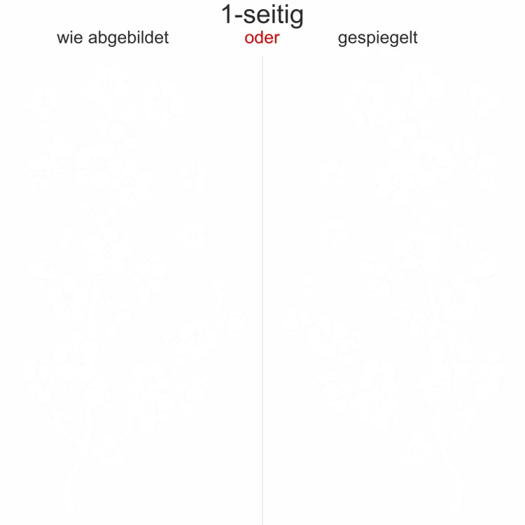 Autodecor Kirschblüte - Ansicht Ausrichtung und Farbauswahl