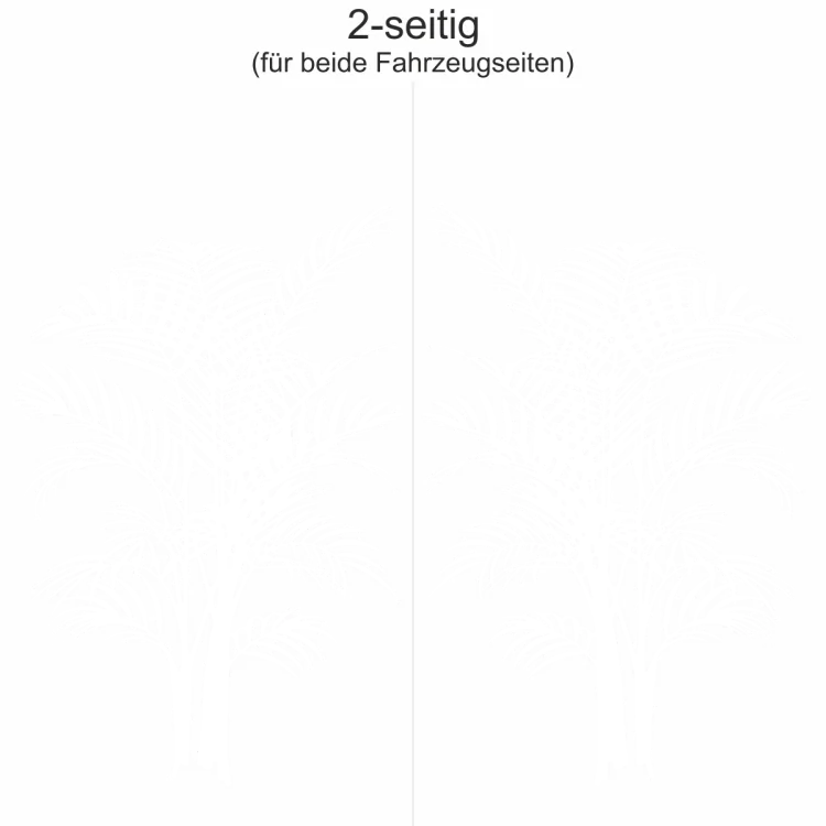Autosticker Palmwedel - Ansicht zweiseitig für beide Fahrzeugseiten und Farbauswahl Autosticker Palmwedel - Ansicht zweiseitig für beide Fahrzeugseiten und Farbauswahl