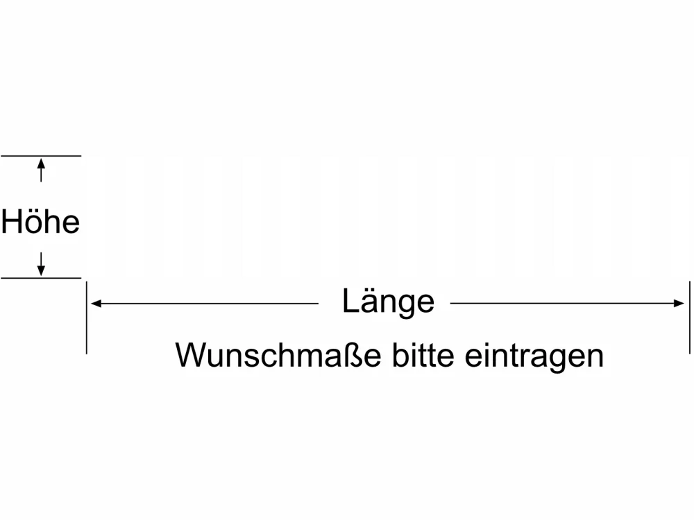 Durchlaufschutz mit schmalen senkrechten Balken Durchlaufschutz mit schmalen senkrechten Balken