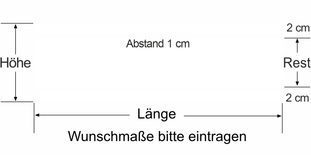 Durchlaufschutz Streifendekor - Ansicht Farbauswahl Durchlaufschutz Streifendekor - Ansicht Farbauswahl