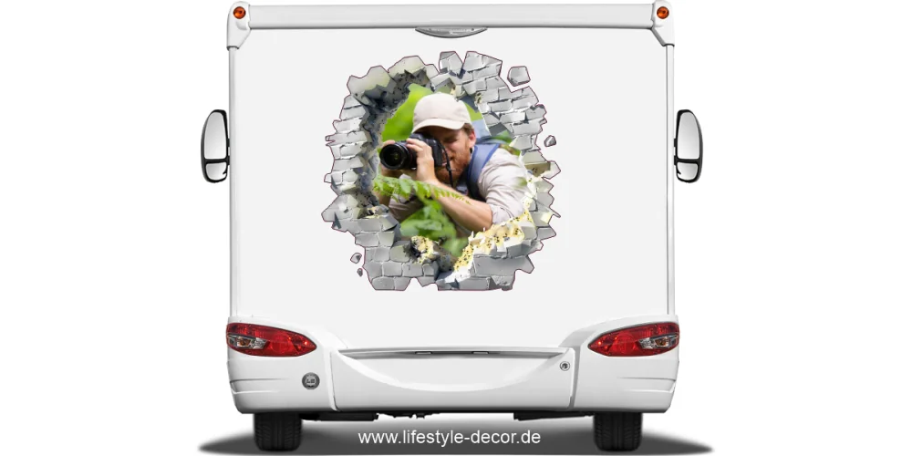 Eigenes Foto als Autofolie Loch in der Wand Eigenes Foto als Autofolie Loch in der Wand