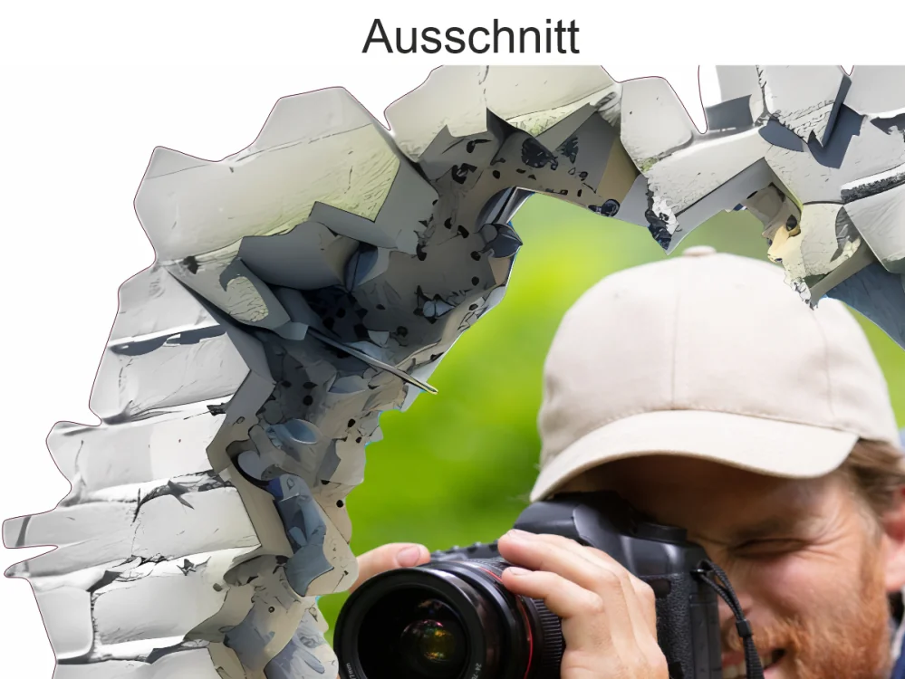 Eigenes Foto als Autofolie Loch in der Wand - Ansicht Ausschnitt Eigenes Foto als Autofolie Loch in der Wand - Ansicht Ausschnitt