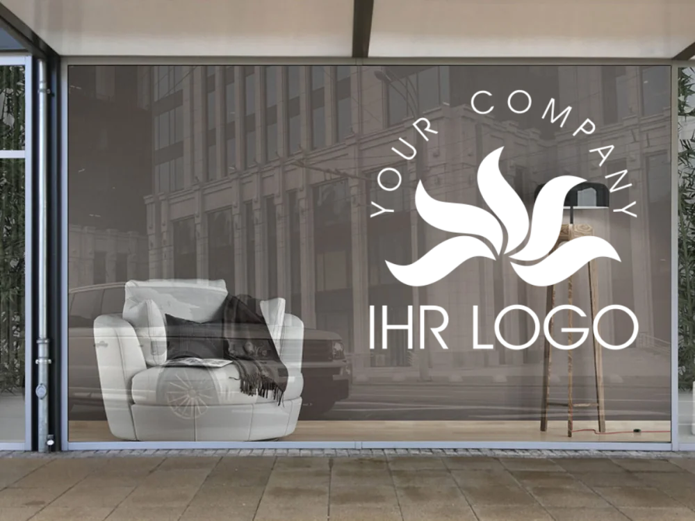 Eigenes Logo für Schaufenster auf Schaufenster - Ansicht Farbauswahl