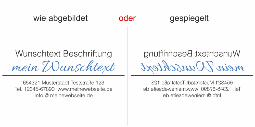 Fahrzeugbeschriftung Textblock | 04a - Ansicht Ausrichtung